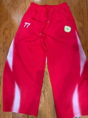 NWOT Aelfric Eden Red Wide-BARREL Sweats